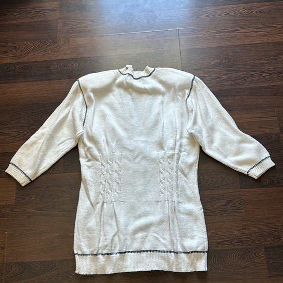 Chyna by Eve Roth Vintage Knit Cardigan Cream Medium - Picture 6 of 6
